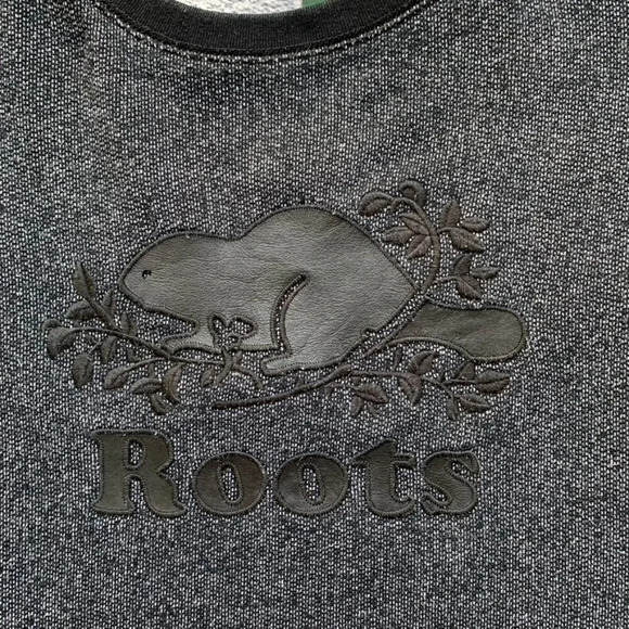 Roots Women’s Sweatshirt Leather Beaver logo Navy blue Pepper Size S - Picture 7 of 15